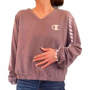 Med. Champion Grey / Purple Pull Over Comfy Sweatshirt